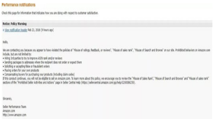 亚马逊警告信