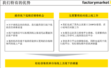 歐洲電商factorymarket平臺優(yōu)勢