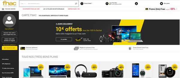 FNAC是法國排名第三的電商網(wǎng)站